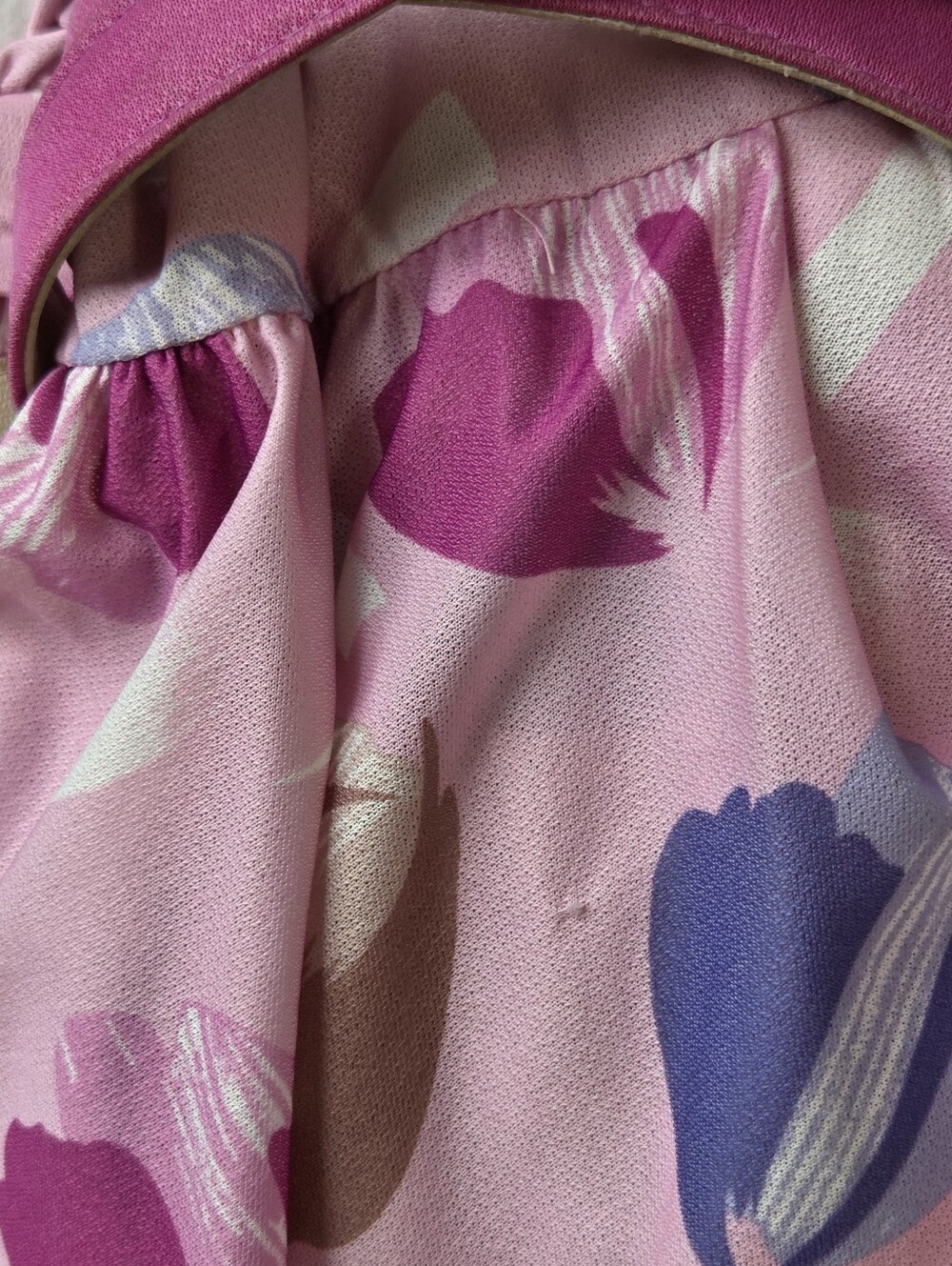 Vintage 70/80s Sears Pink Pastel Floral Dress Belt Sz M Coquette Bow Pastel - Picture 11 of 13